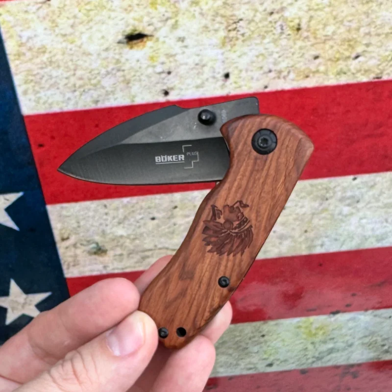 Canivete JH Boker Inox Cabo de Madeira - Imagem 5