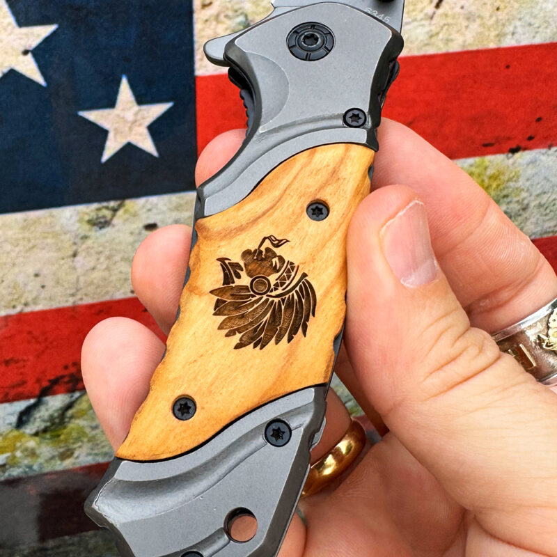 Canivete JH Wood Inox Cabo em Madeira - Imagem 7