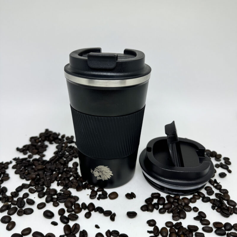 Caneca Copo Térmico JH Aço Inox Quente e Frio 380ml Preta - Imagem 3