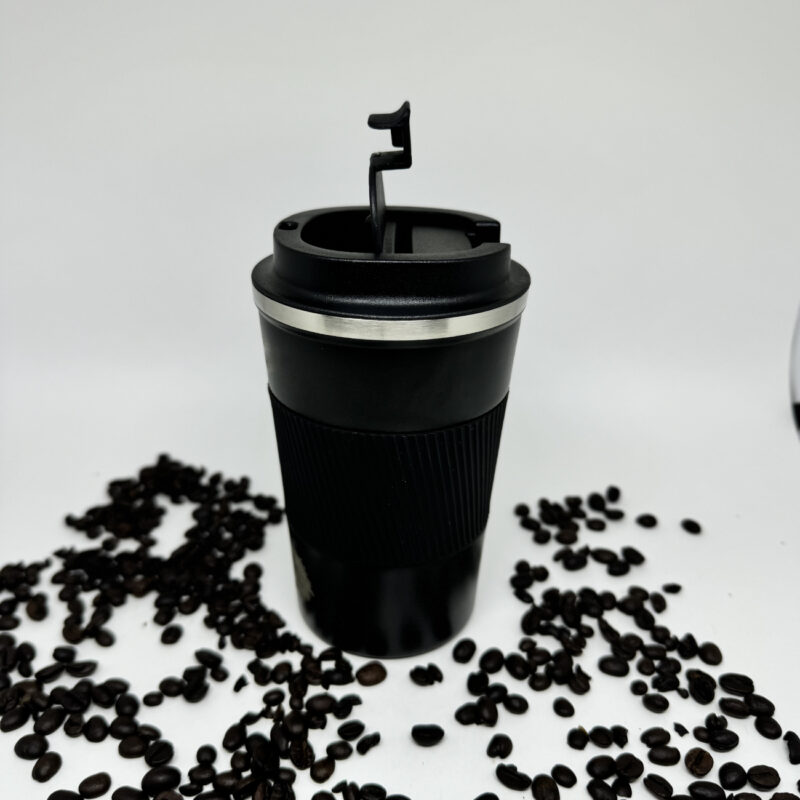 Caneca Copo Térmico JH Aço Inox Quente e Frio 380ml Preta - Imagem 4
