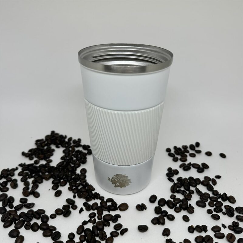 Caneca Copo Térmico JH Aço Inox Quente e Frio 380ml Branca - Imagem 3