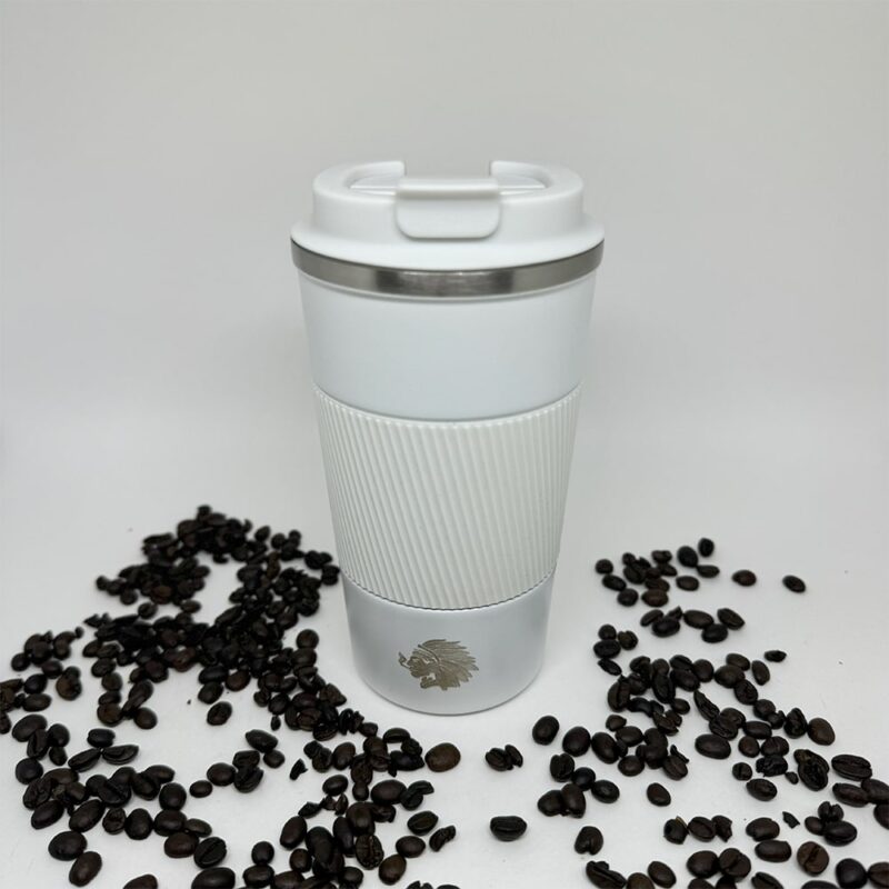 Caneca Copo Térmico JH Aço Inox Quente e Frio 380ml Branca