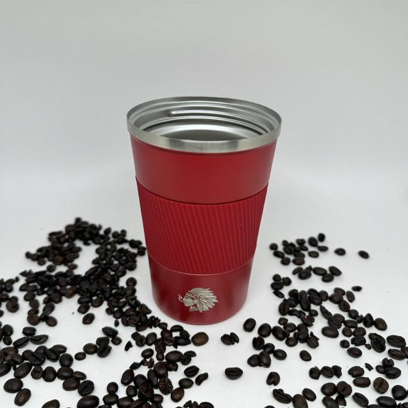 Caneca Copo Térmico JH Aço Inox Quente e Frio 380ml Vermelha - Imagem 3