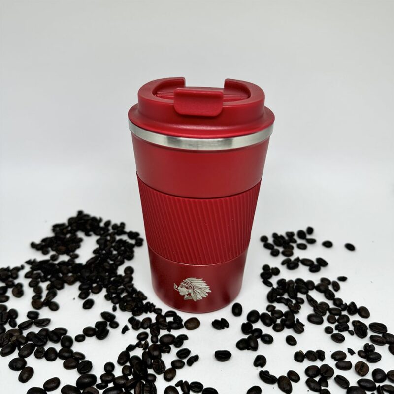 Caneca Copo Térmico JH Aço Inox Quente e Frio 380ml Vermelha