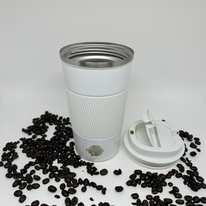 Caneca Copo Térmico JH Aço Inox Quente e Frio 380ml Branca - Imagem 4