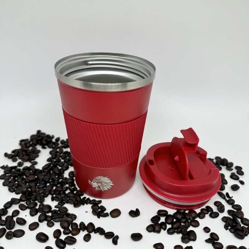 Caneca Copo Térmico JH Aço Inox Quente e Frio 380ml Vermelha - Imagem 4
