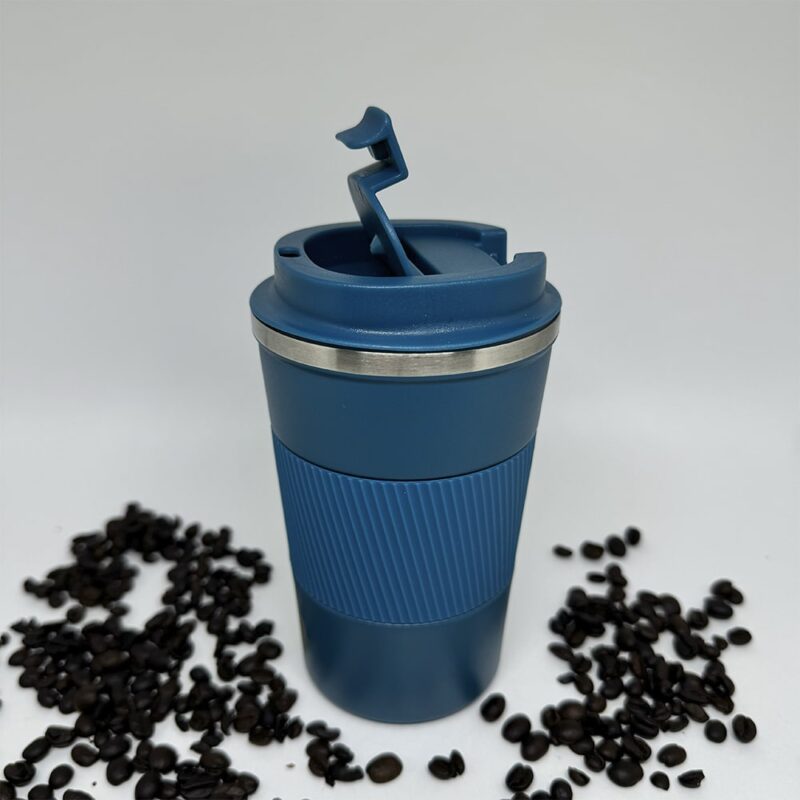 Caneca Copo Térmico JH Aço Inox Quente e Frio 380ml Azul - Imagem 5