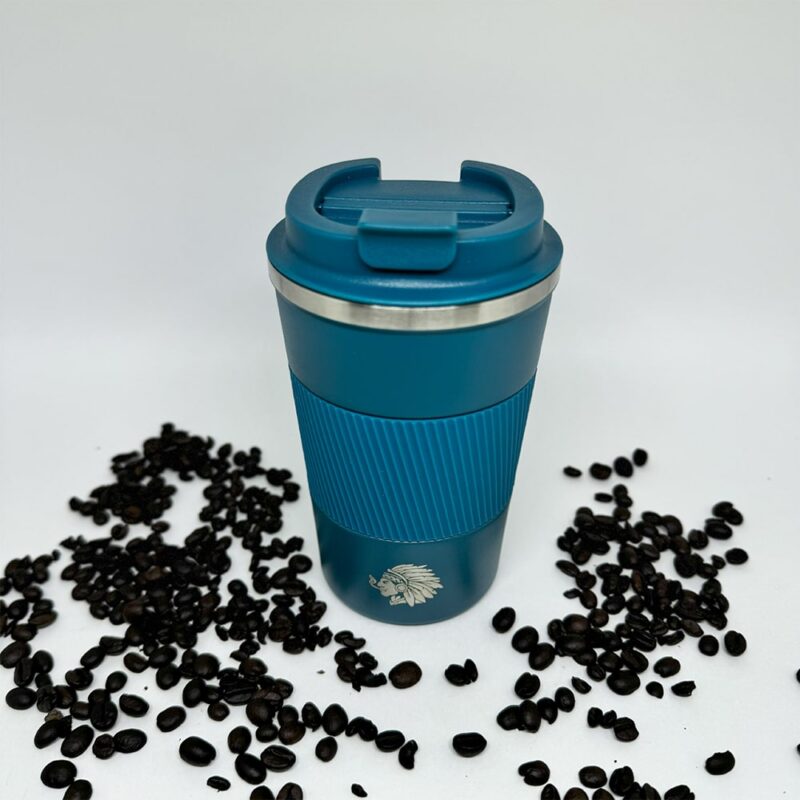 Caneca Copo Térmico JH Aço Inox Quente e Frio 380ml Azul - Imagem 3