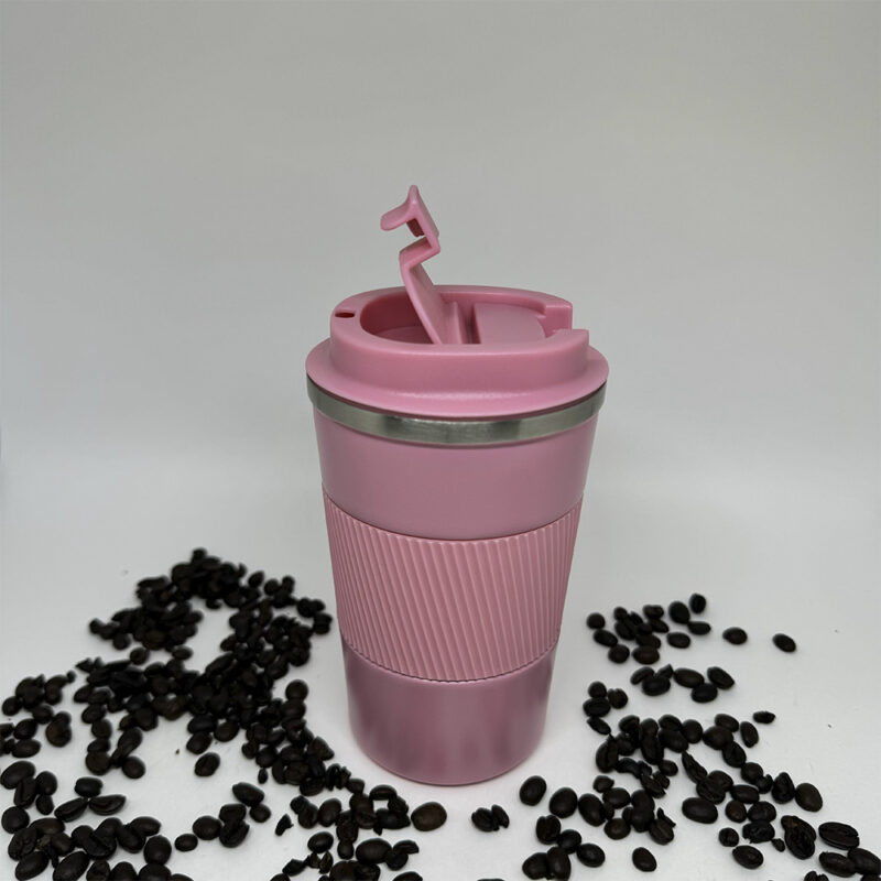 Caneca Copo Térmico JH Aço Inox Quente e Frio 380ml Rosa - Imagem 3