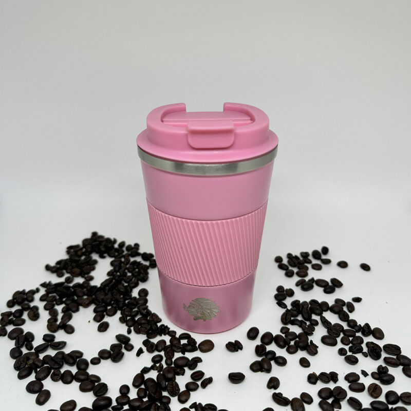 Caneca Copo Térmico JH Aço Inox Quente e Frio 380ml Rosa