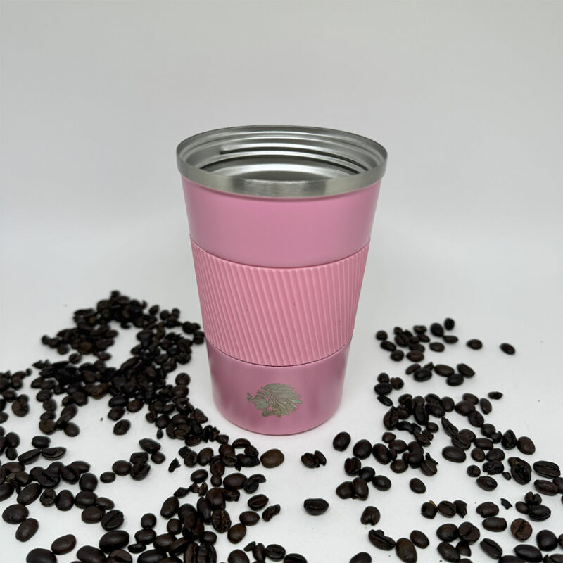 Caneca Copo Térmico JH Aço Inox Quente e Frio 380ml Rosa - Imagem 4
